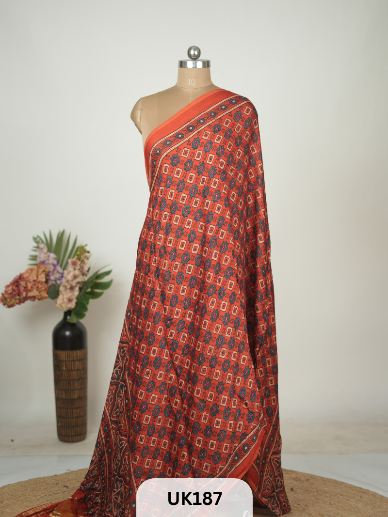 MODAL HANDBLOCK DUPATTA