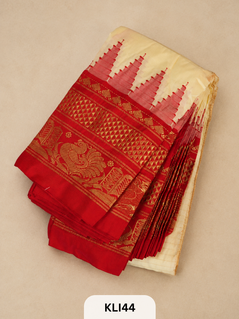 ILKAL TOPI BORDER HANDLOOM SAREE