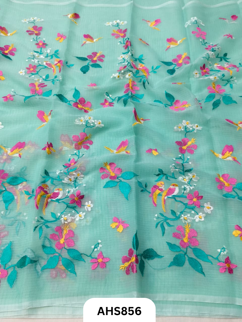 Cotton Kota Embroidery Work Saree
