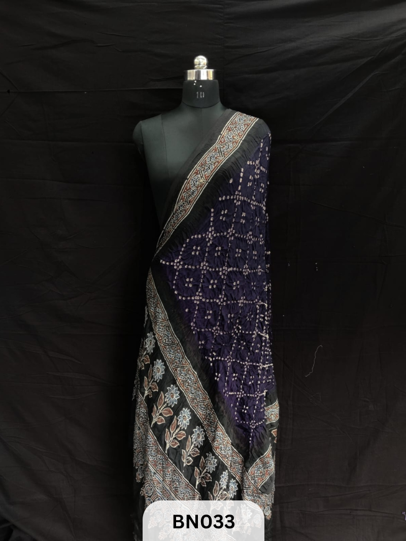 AJRAKH BANDHANI STAR DUPPATA | BORDER