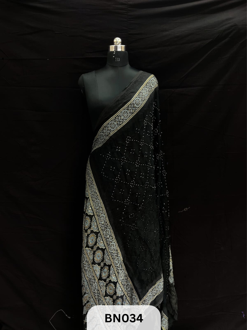 AJRAKH BANDHANI STAR DUPPATA | BORDER