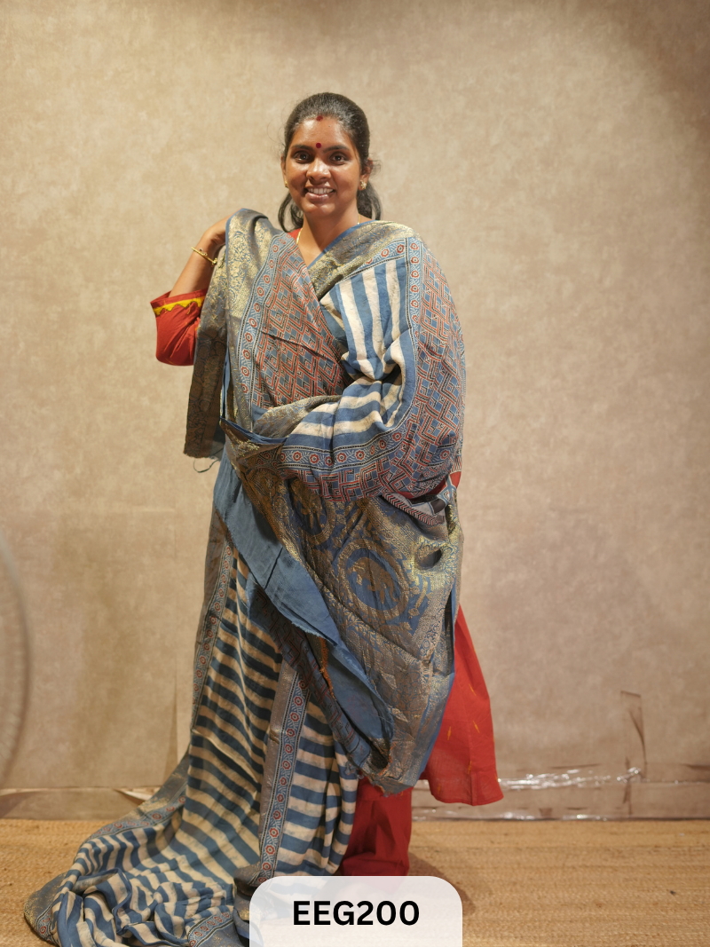 AJRAKH DOLA SILK SAREE