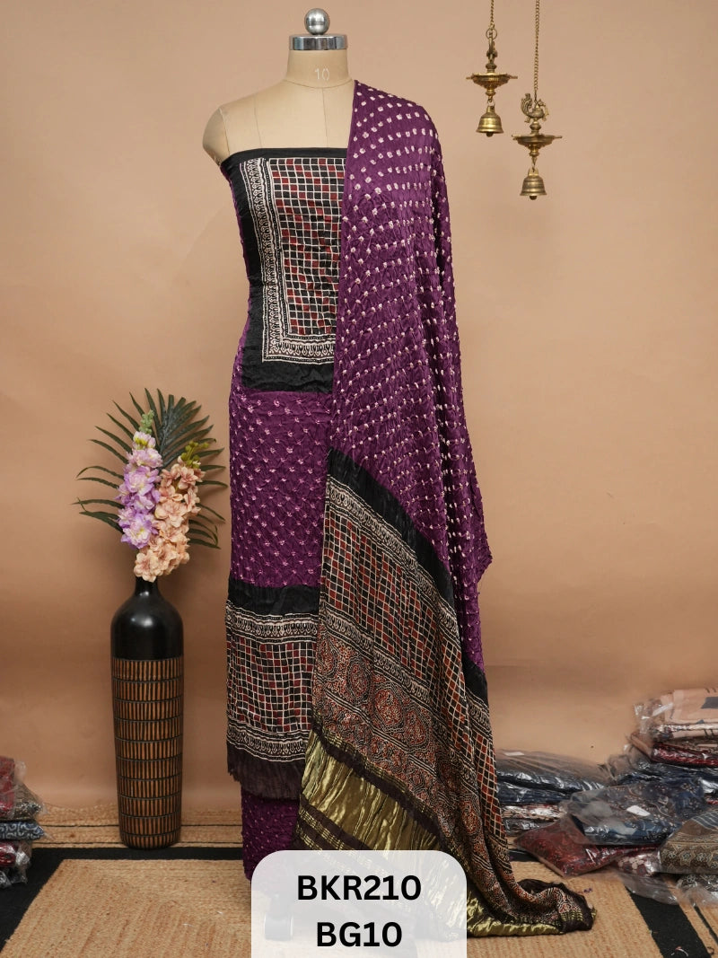 BANDHANI AJRAKH WITH LAGDI PATTA | SALWAR SUIT