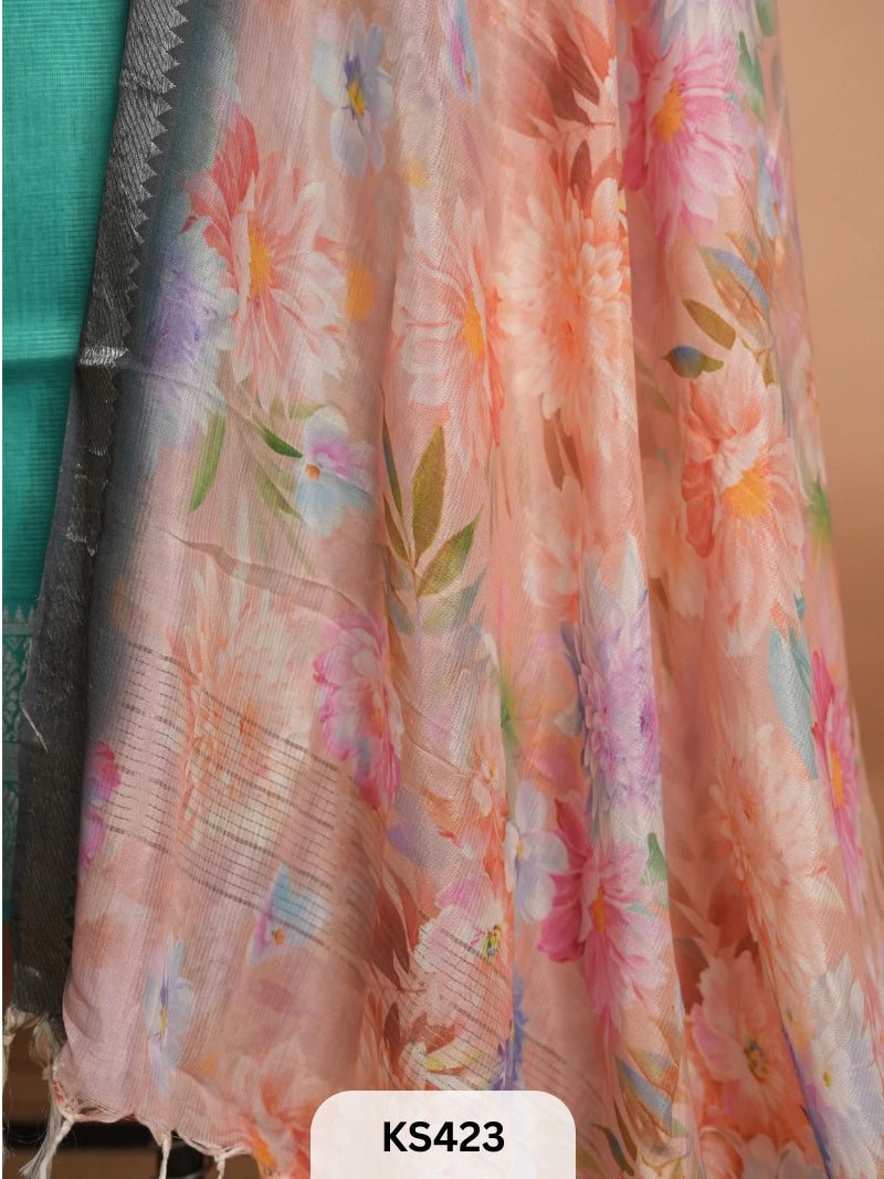 MANGALGIRI PATTU TOP AND DUPPATA - 2 PCS