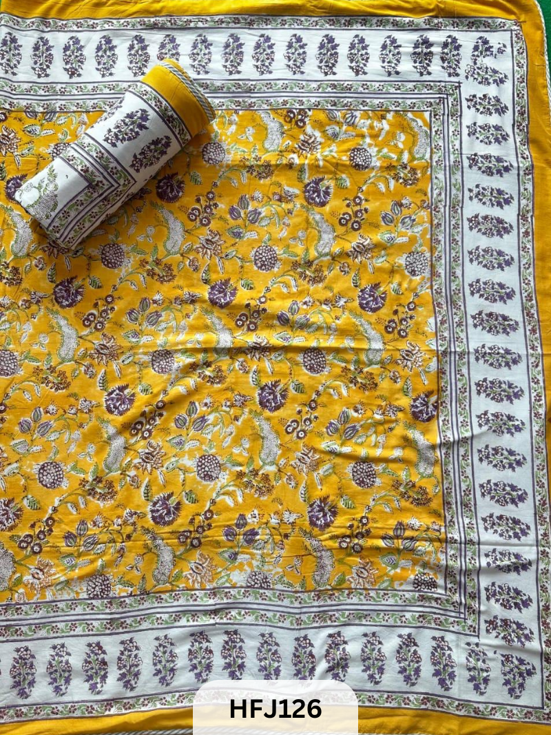 Premium Jaipuri Hand Block Print Reversable AC Dohar 3layer 60×90