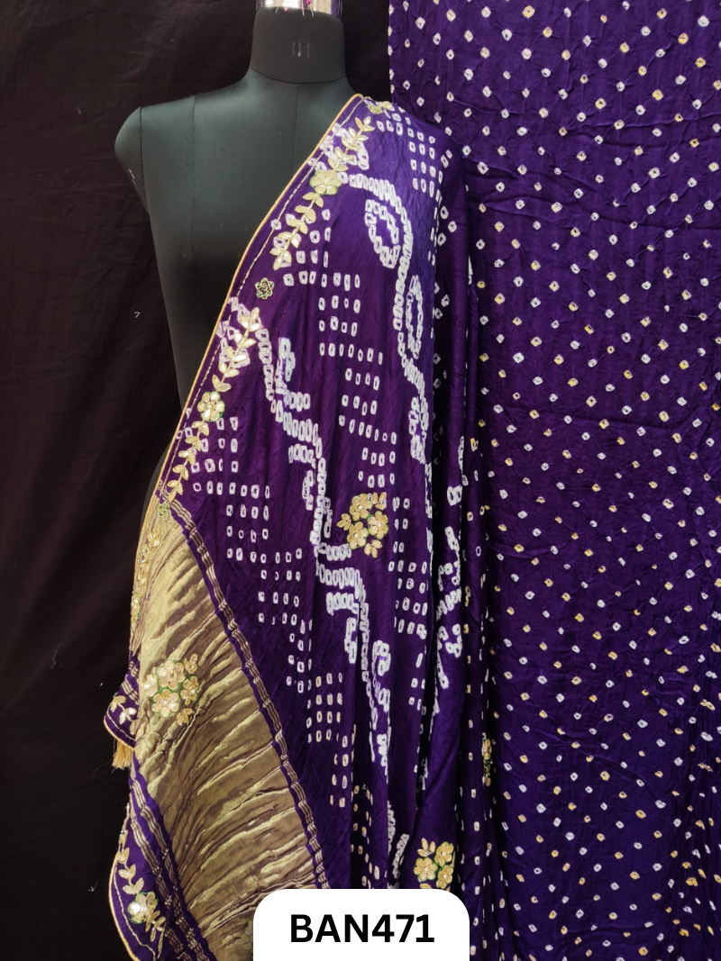 Semi Gaji SilkTissue Pallu Star Saree With Edging