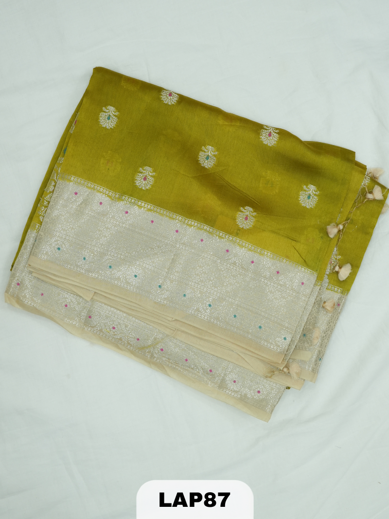 Banaras kora dupion silk saree