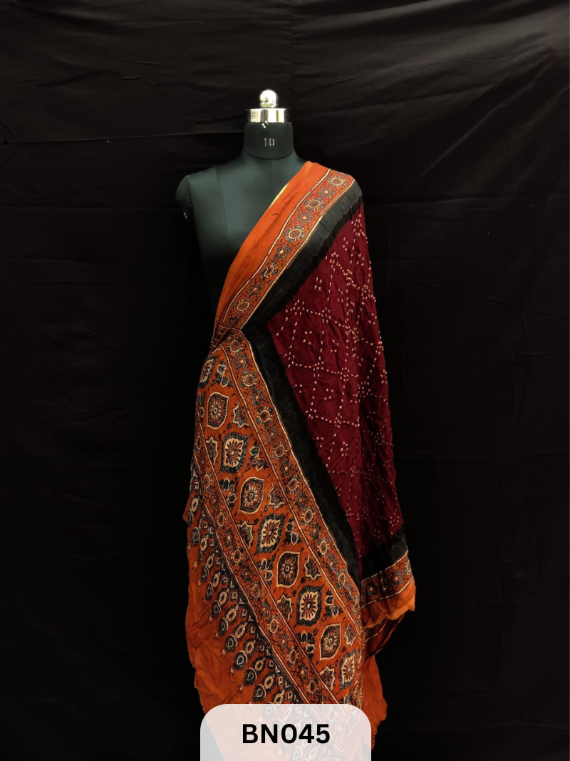 AJRAKH BANDHANI STAR DUPPATA | BORDER