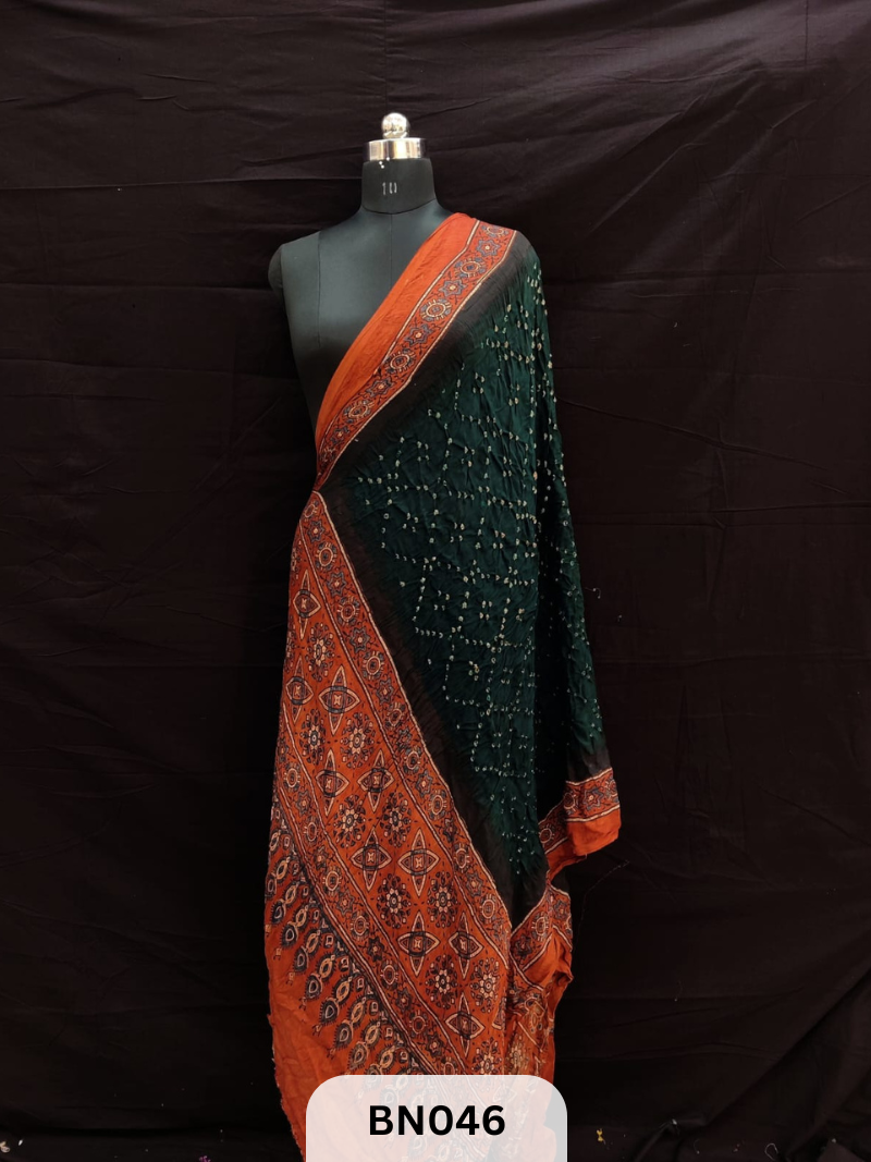 AJRAKH BANDHANI STAR DUPPATA | BORDER