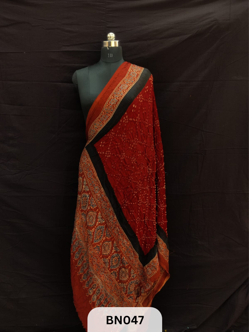 AJRAKH BANDHANI STAR DUPPATA | BORDER