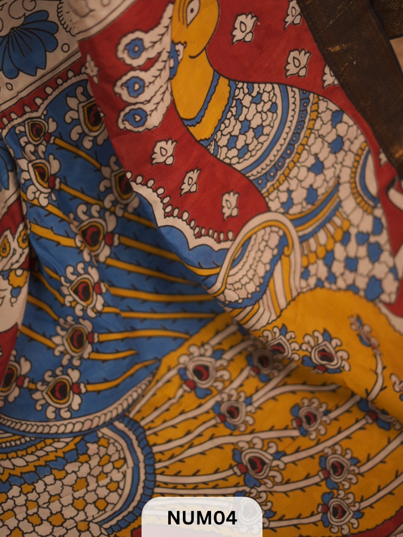CHENNURI SILK SAREE PEDANA KALAMKARI
