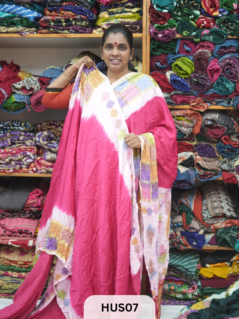 PURE MODAL WITH CHECKS MULTI COLOUR BORDER
