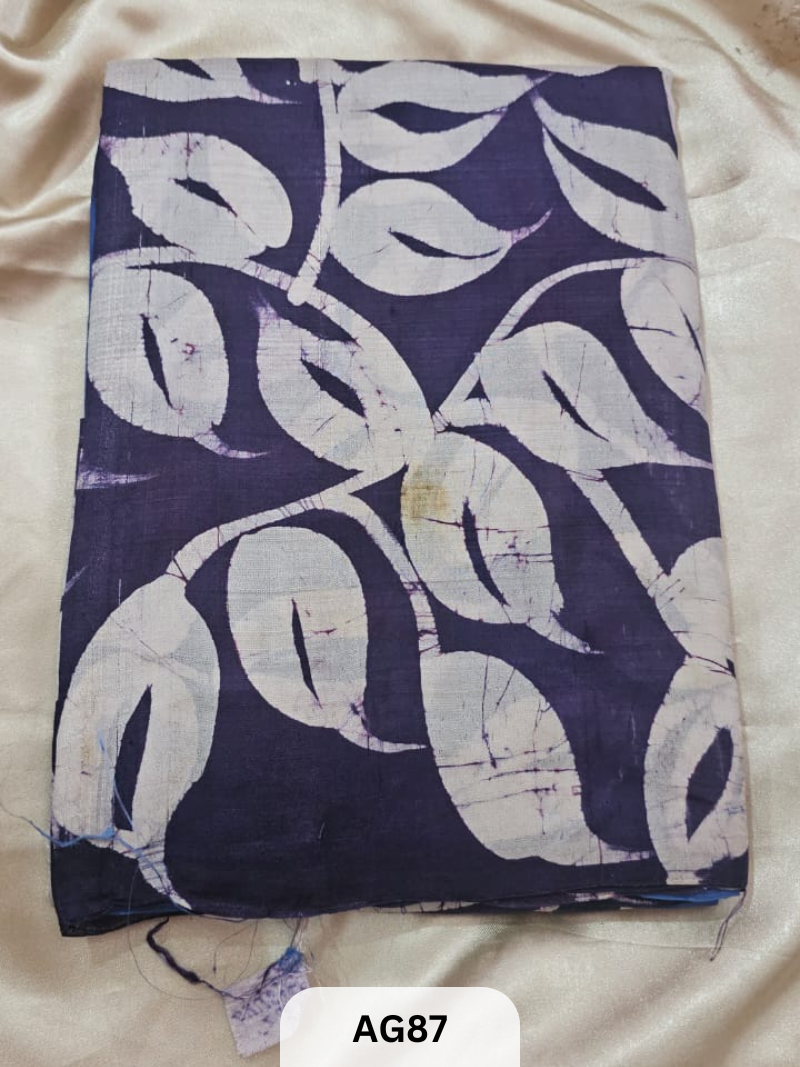 MURSHIDABAD HAND BATIK PAINTED SILK SAREE
