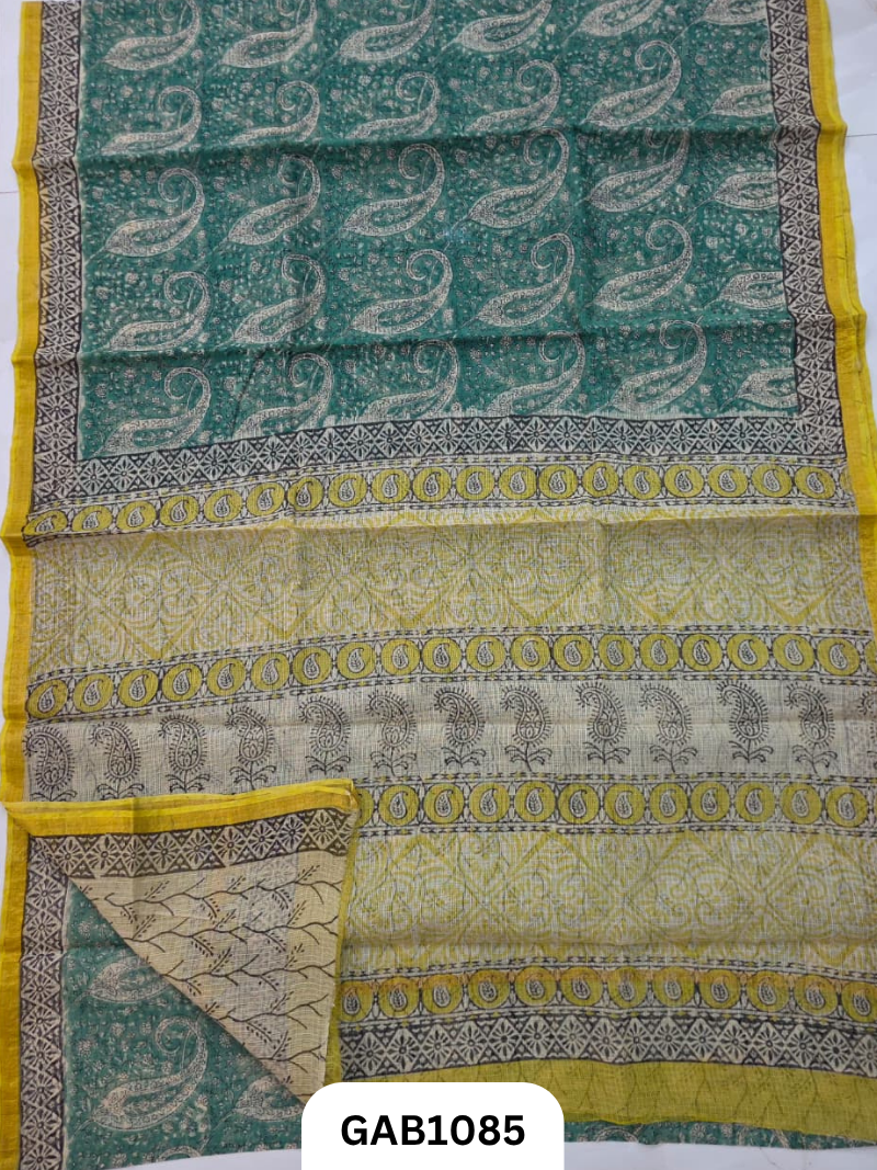 Bagru Handblock Print Kota Doria Saree