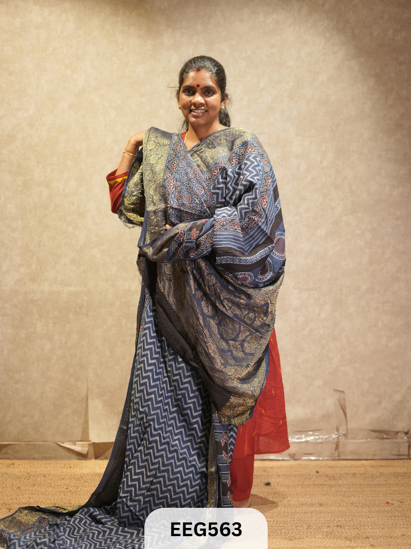 AJRAKH DOLA SILK SAREE