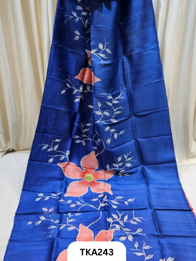 Murshidabad Silk Hand Painted Saree