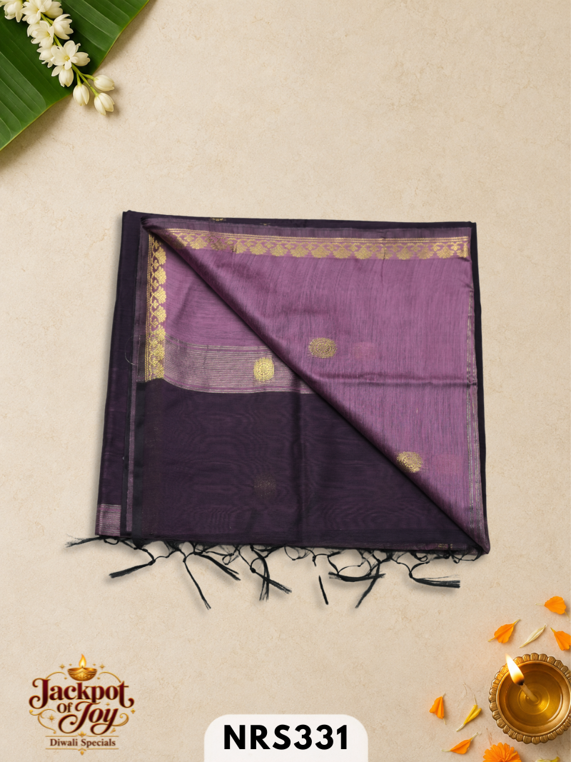chanderi inspired maheswari saree