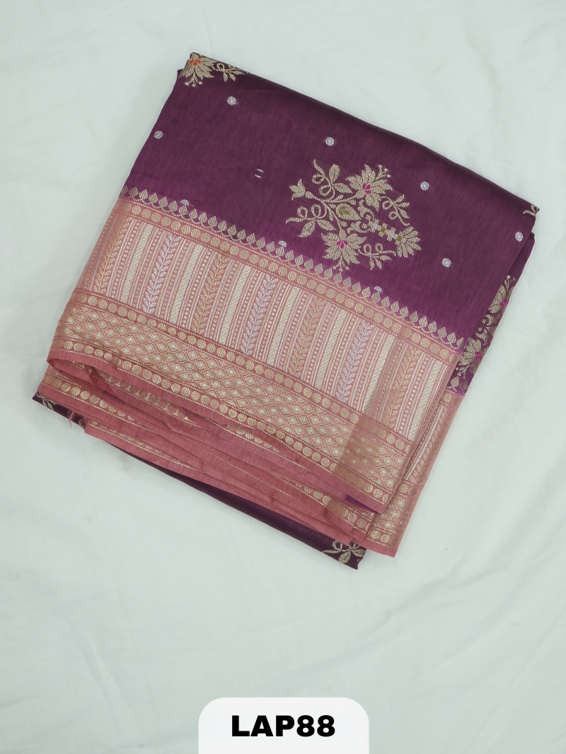 Banaras kora dupion silk saree