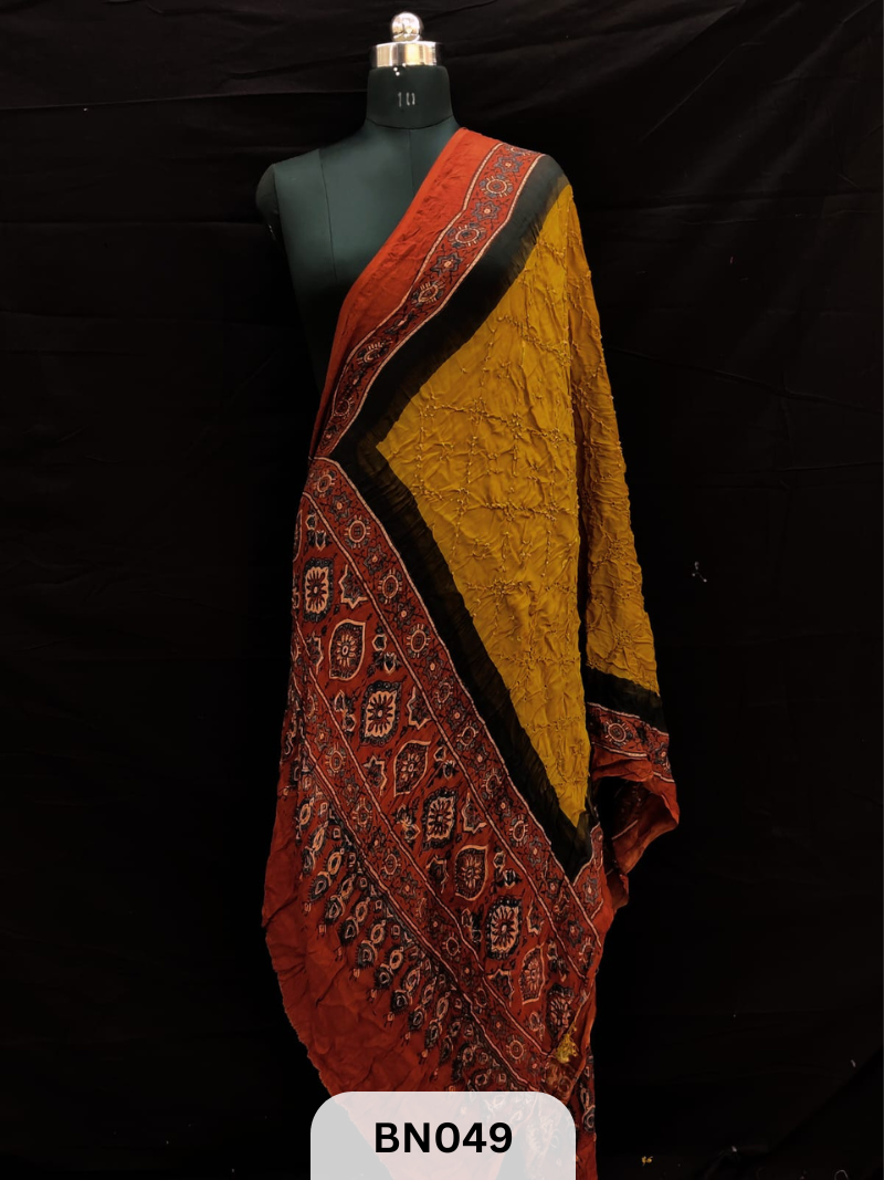 AJRAKH BANDHANI STAR DUPPATA | BORDER