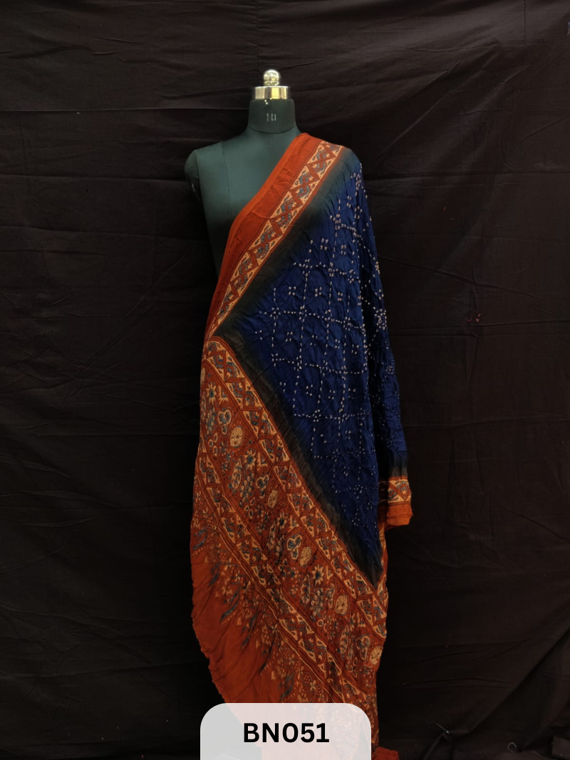 AJRAKH BANDHANI STAR DUPPATA | BORDER