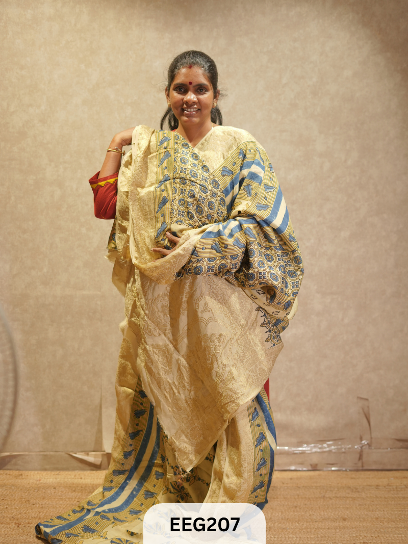 AJRAKH DOLA SILK SAREE