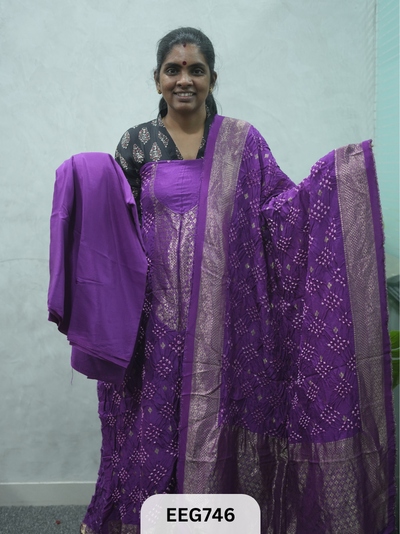DOLA BANDHEJ 3PC SUITS-UNSTITCHED I PRE BOOKING