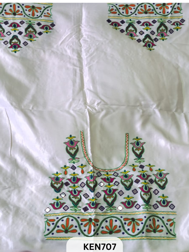 MASHRUSILK HAND AARIWORK UNSTITCHED BLOUSEPIECE