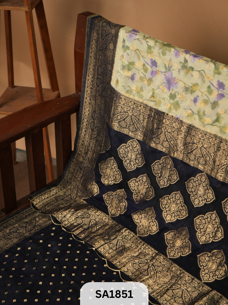 MYSORE PURE CHINNON CREPE RICH PALLU