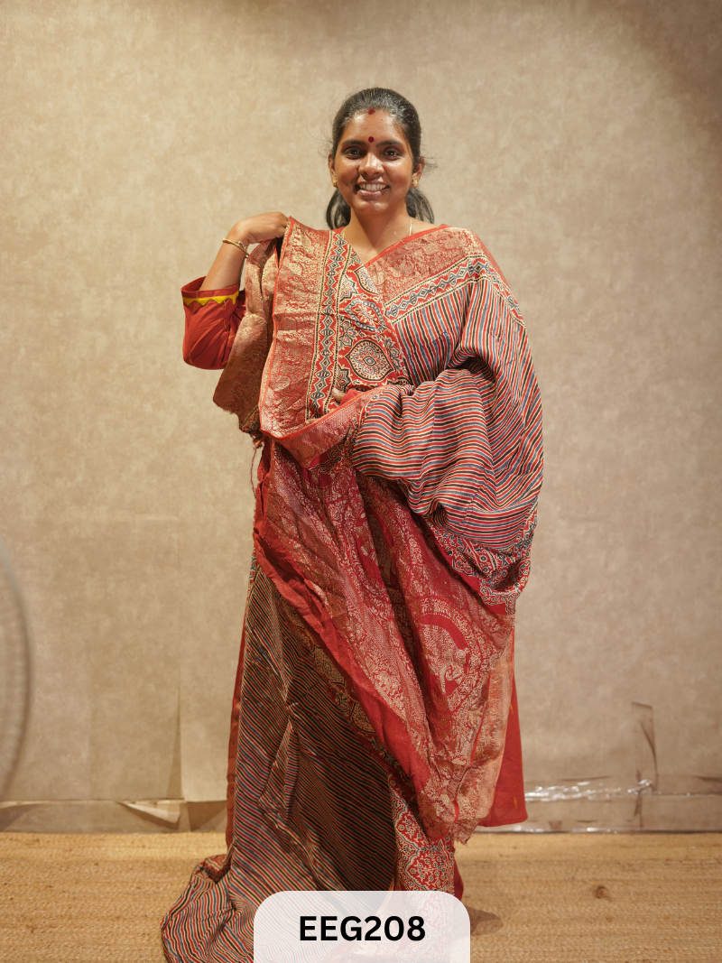 AJRAKH DOLA SILK SAREE