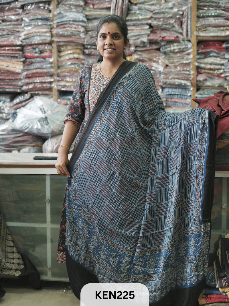 MODAL AJRAKH SCREEN PRINT DUPPATA