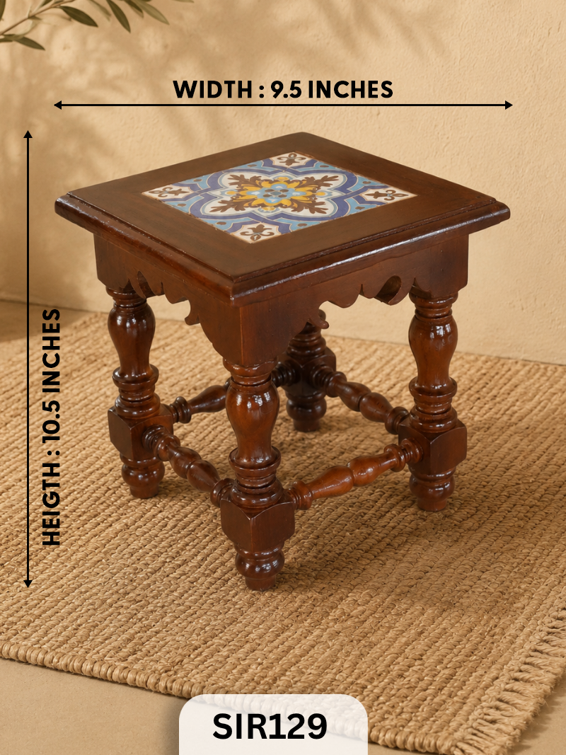 Chettinad Teak Stool