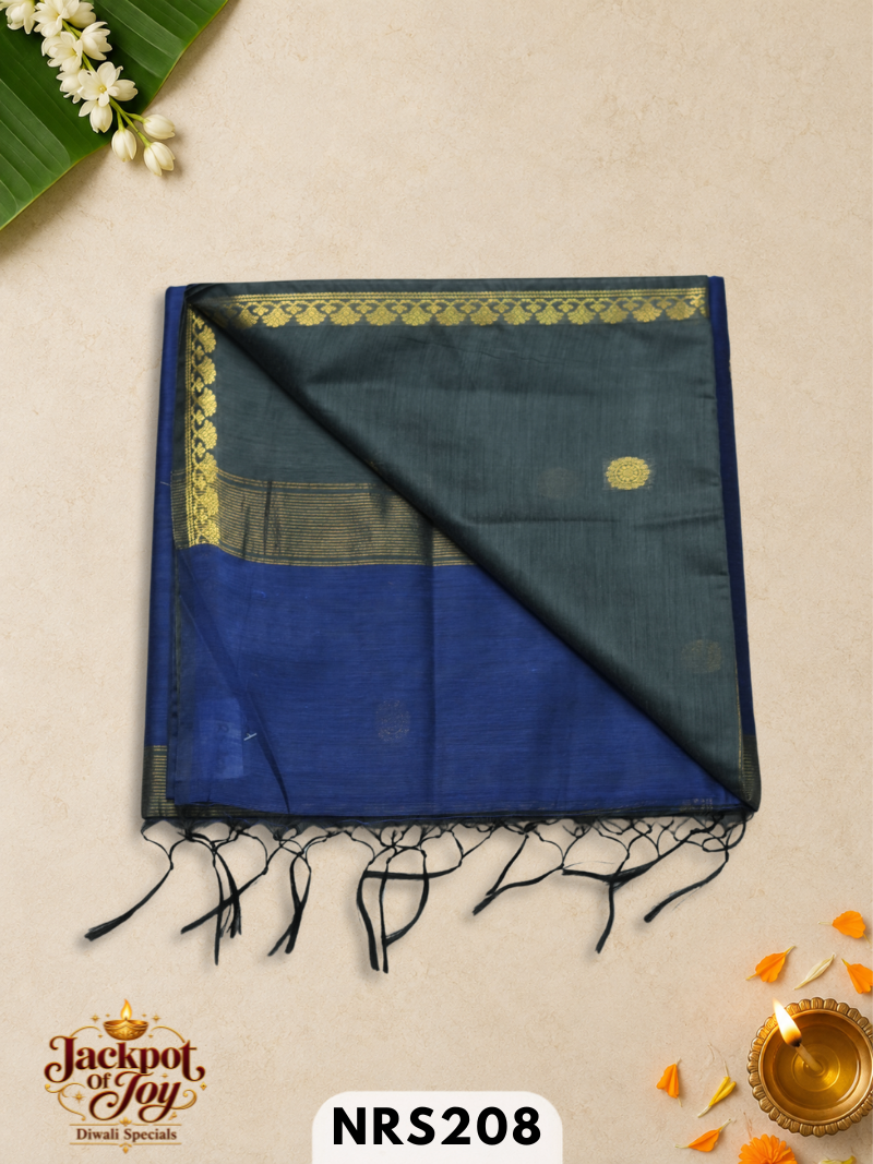 chanderi inspired maheswari saree