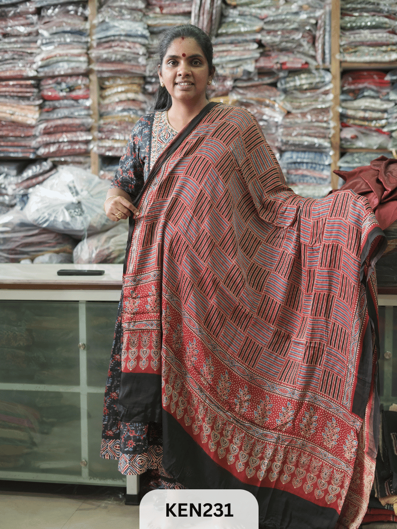 MODAL AJRAKH SCREEN PRINT DUPPATA