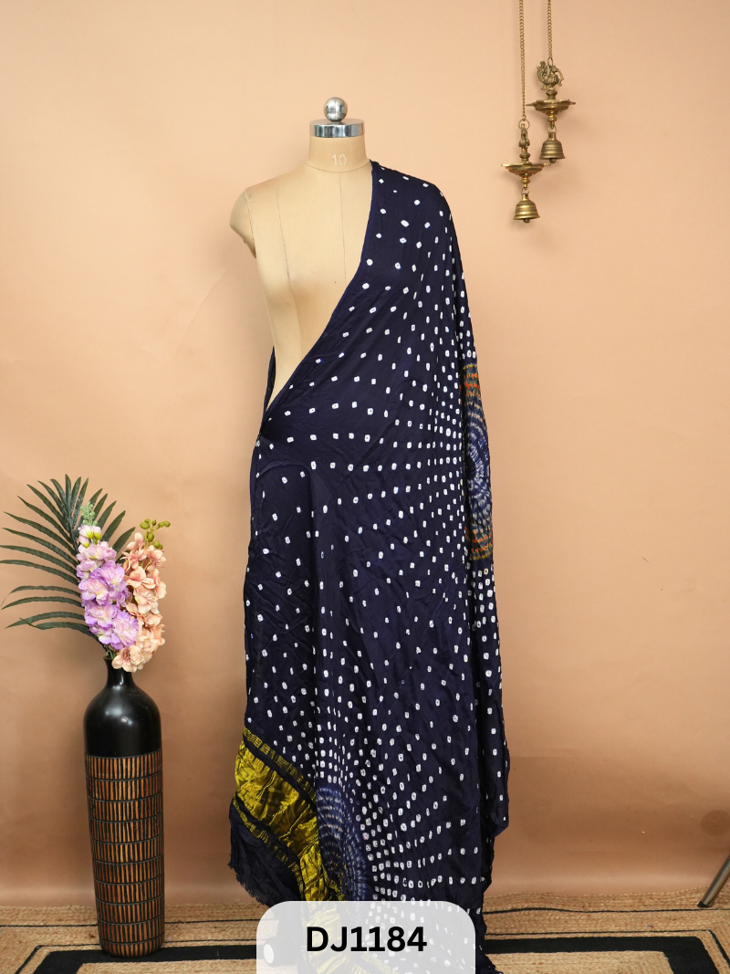 BANDHANI BORDERLESS WITH LAGDI PATTA - DUPATTA