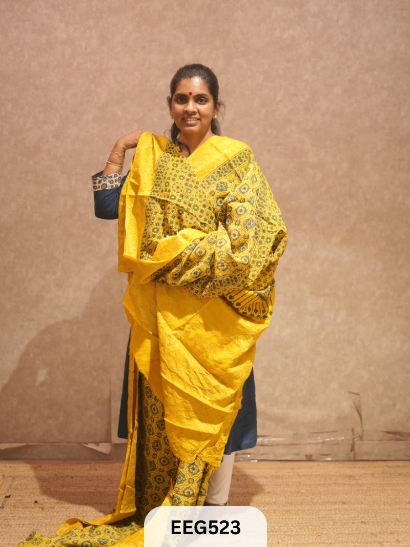 AJRAKH DOLA SILK SAREE