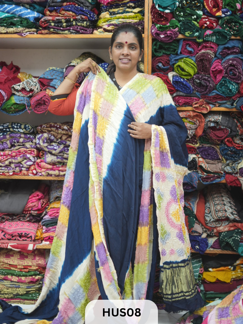 PURE MODAL WITH CHECKS MULTI COLOUR BORDER