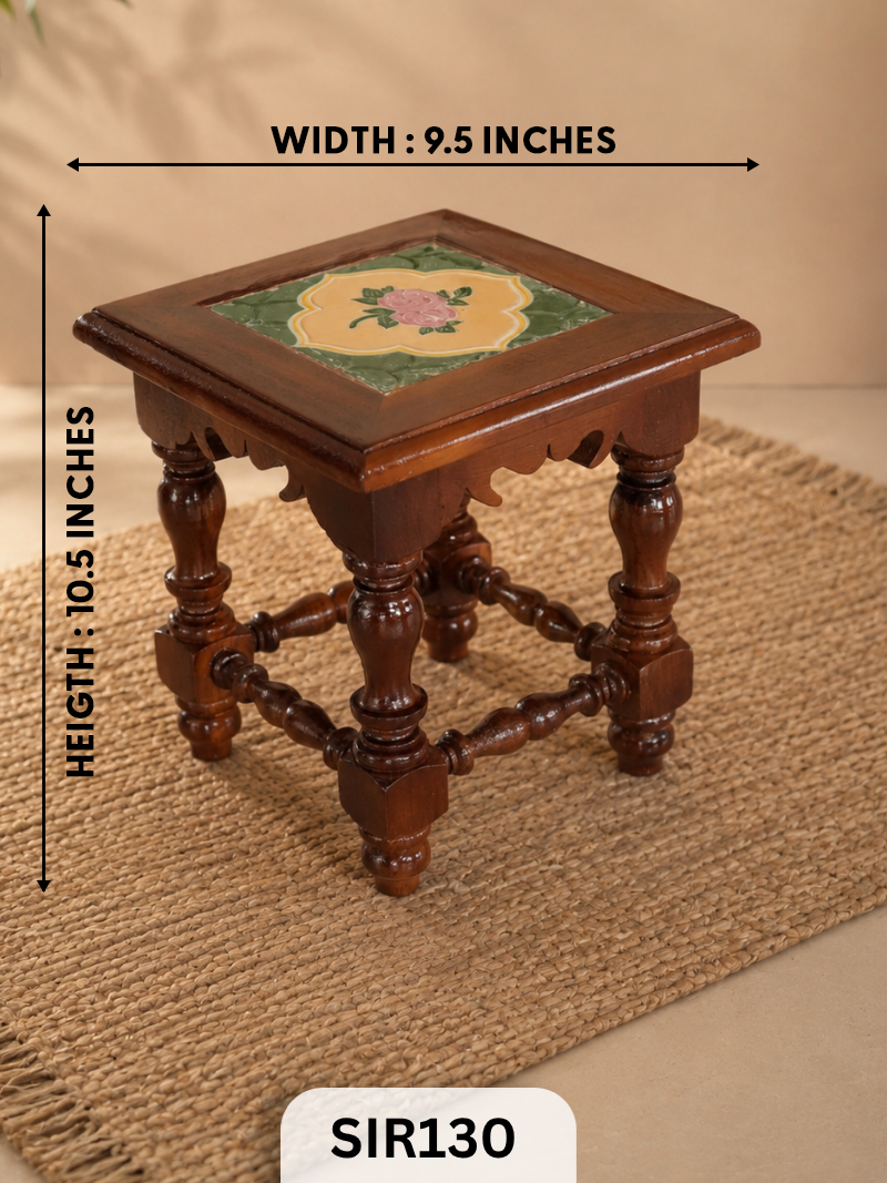 Chettinad Teak Stool