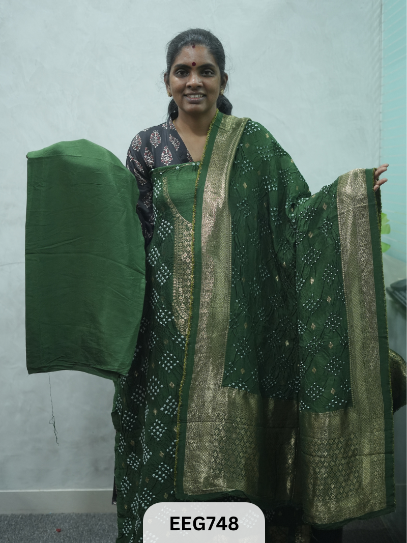 DOLA BANDHEJ 3PC SUITS-UNSTITCHED I PRE BOOKING