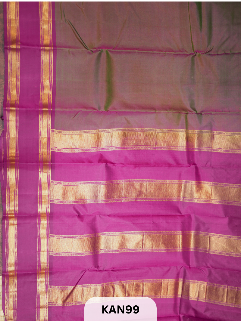 KANCHIPURAM HANDLOOM SMALL DOUBLE BORDER