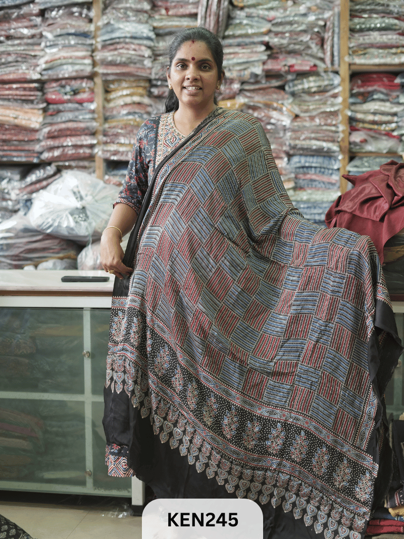 MODAL AJRAKH SCREEN PRINT DUPPATA