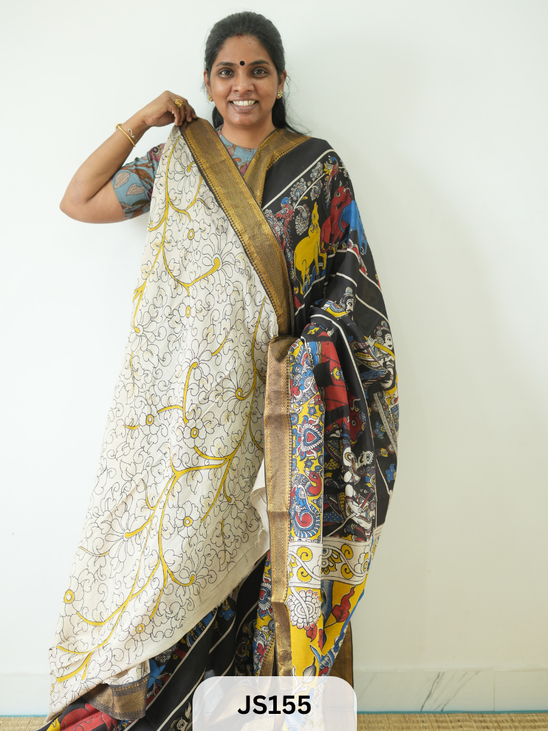 PURE CHENNURI SILK WITH MANGALAGIRI NIZAM BORDER