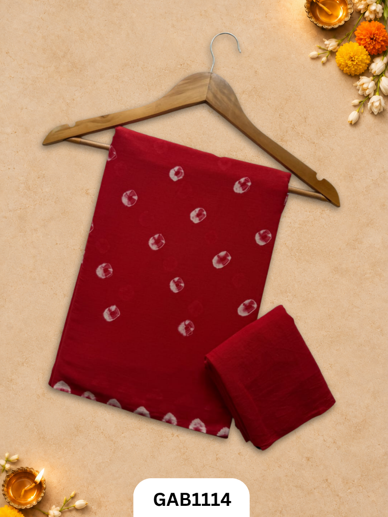 Bagru Handblock Print Mulmul Cotton Saree With Blouse