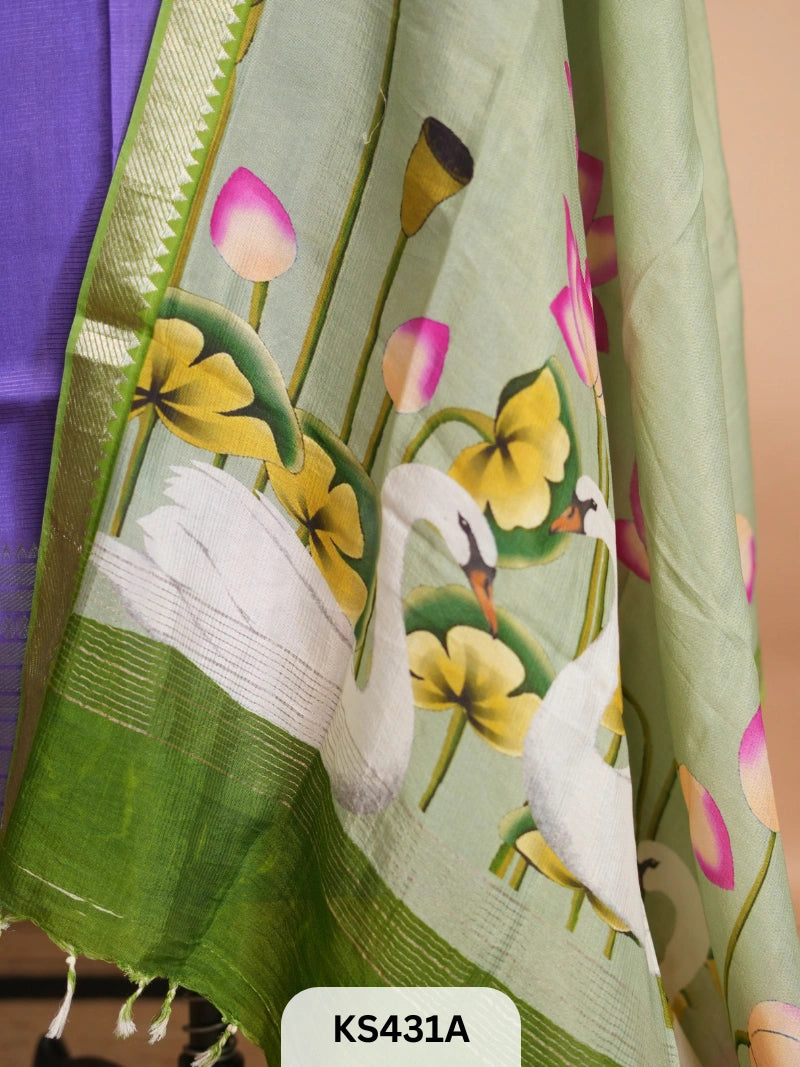 MANGALGIRI PATTU TOP AND DUPPATA - 2 PCS