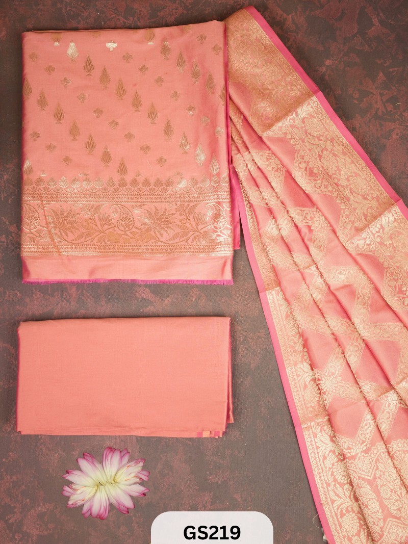 Banarasi salwar suit - Katan Silk with Jacquard Weaving Butta