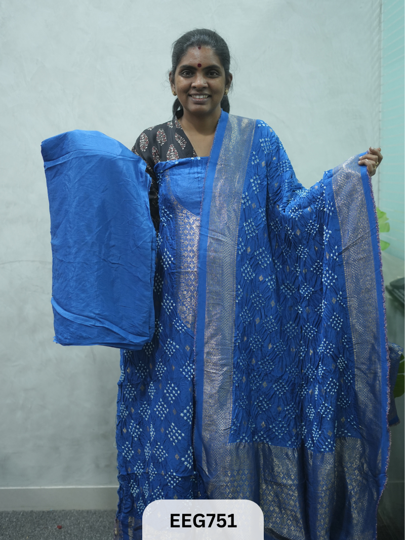 DOLA BANDHEJ 3PC SUITS-UNSTITCHED I PRE BOOKING