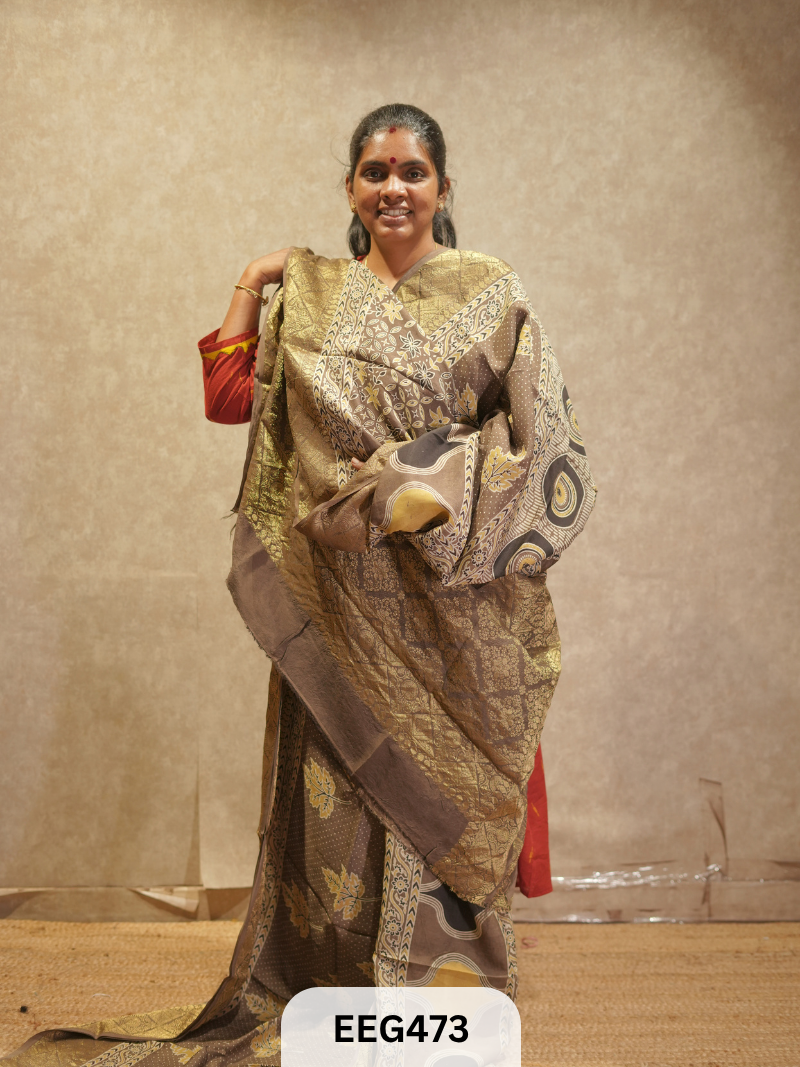 AJRAKH DOLA SILK SAREE