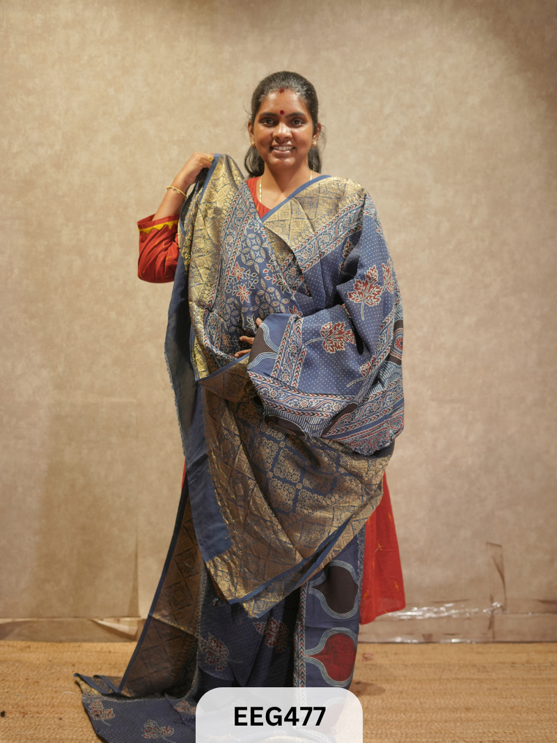 AJRAKH DOLA SILK SAREE