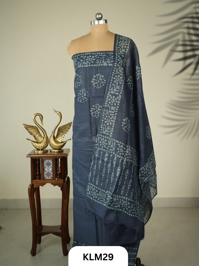 Semi Tussar Salwar Unstitched 3Pc Set