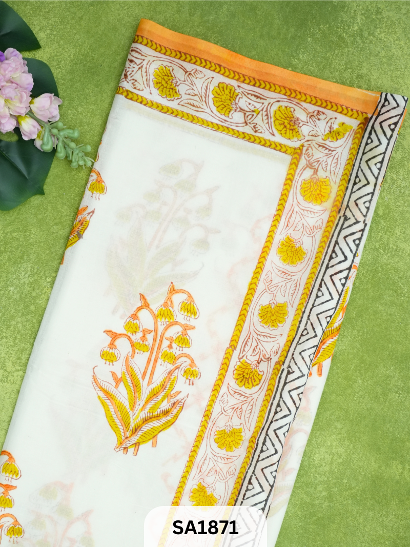 PURE MAL COTTON-SANGNER BLOCK PRINT