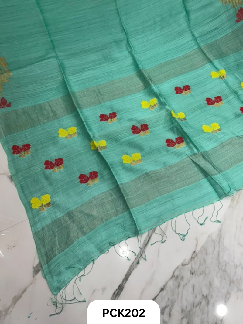 Pure Handloom Matka Handweaving Jamdani Motifs Saree